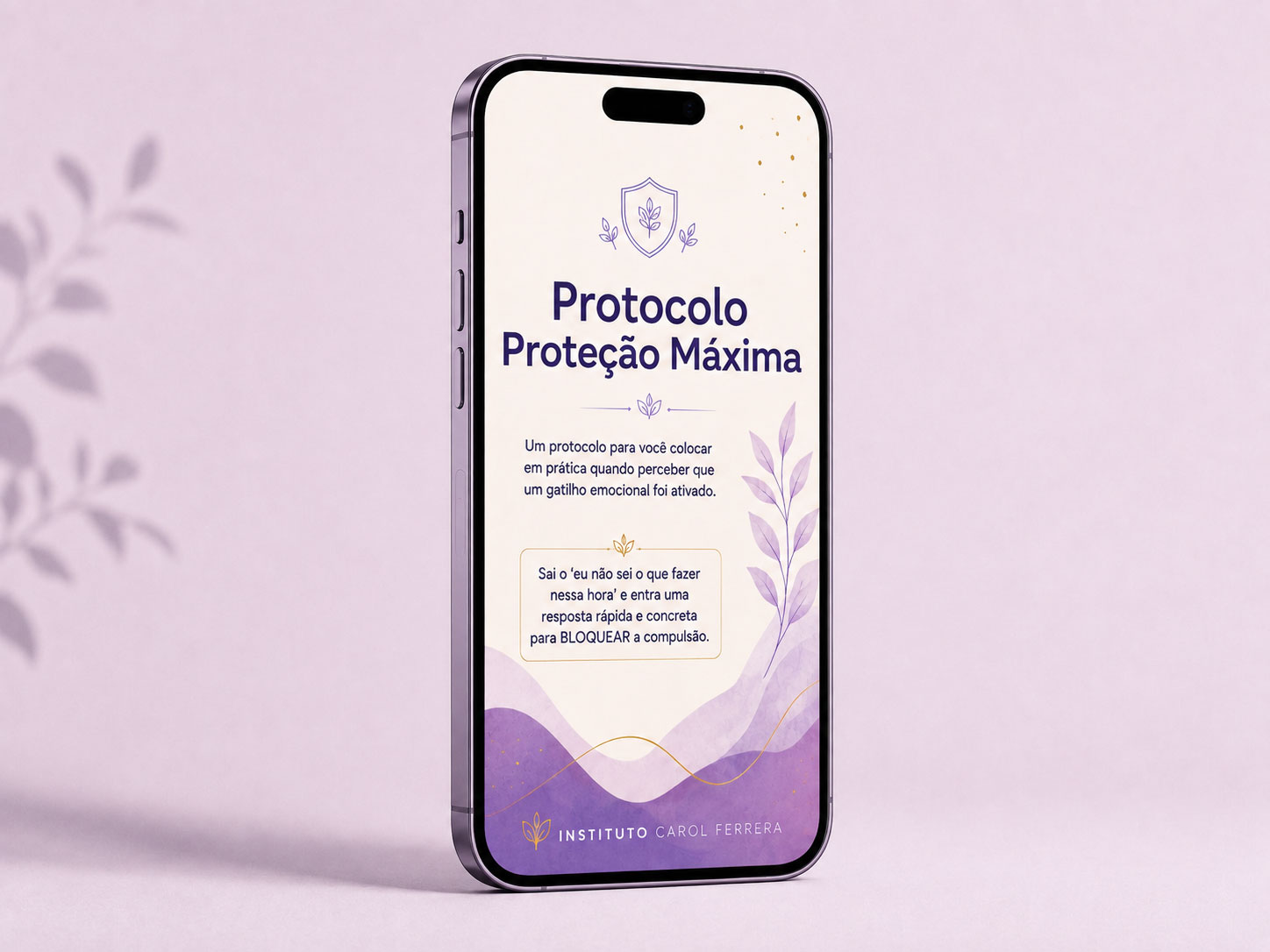 Mockup do material Protocolo Proteção Máxima